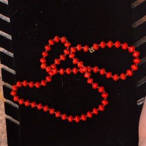 Red coral necklace